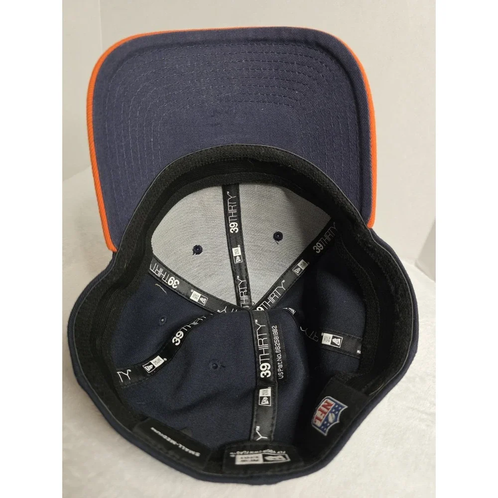Chicago Bears NFL Hat‎ Cap New Era 39Thirty Navy Stretch Fit S/M Embroidered